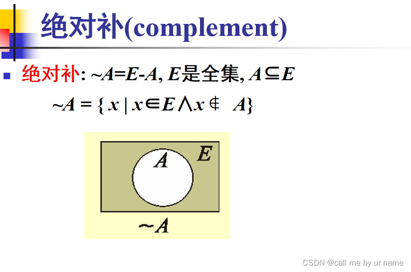 离散数学·集合论【集合概念及基本关系、集合的运算】_绝对补运算-CSDN博客