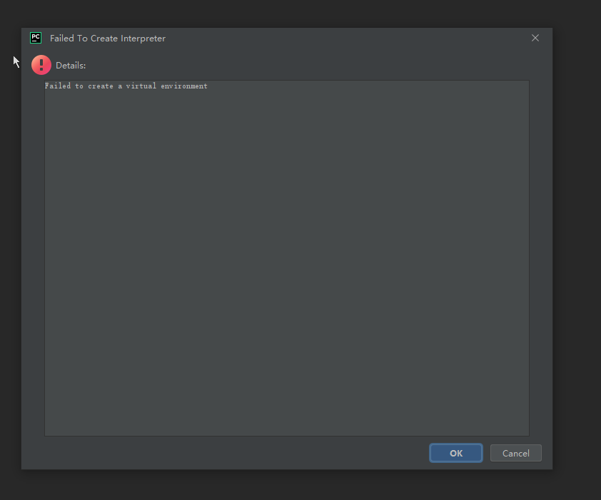 Failed to create virtual environment pycharm ubuntu что делать