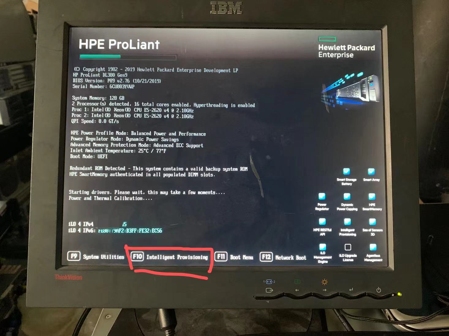 HP DL380G9服务器故障排除--post、F10_important information