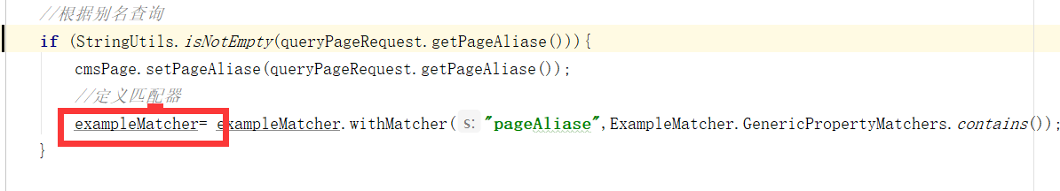 MongoDB contains exampleMatcher swagger 