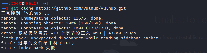 Kali中搭建vulhub时镜像git失败_少就是多，慢就是快