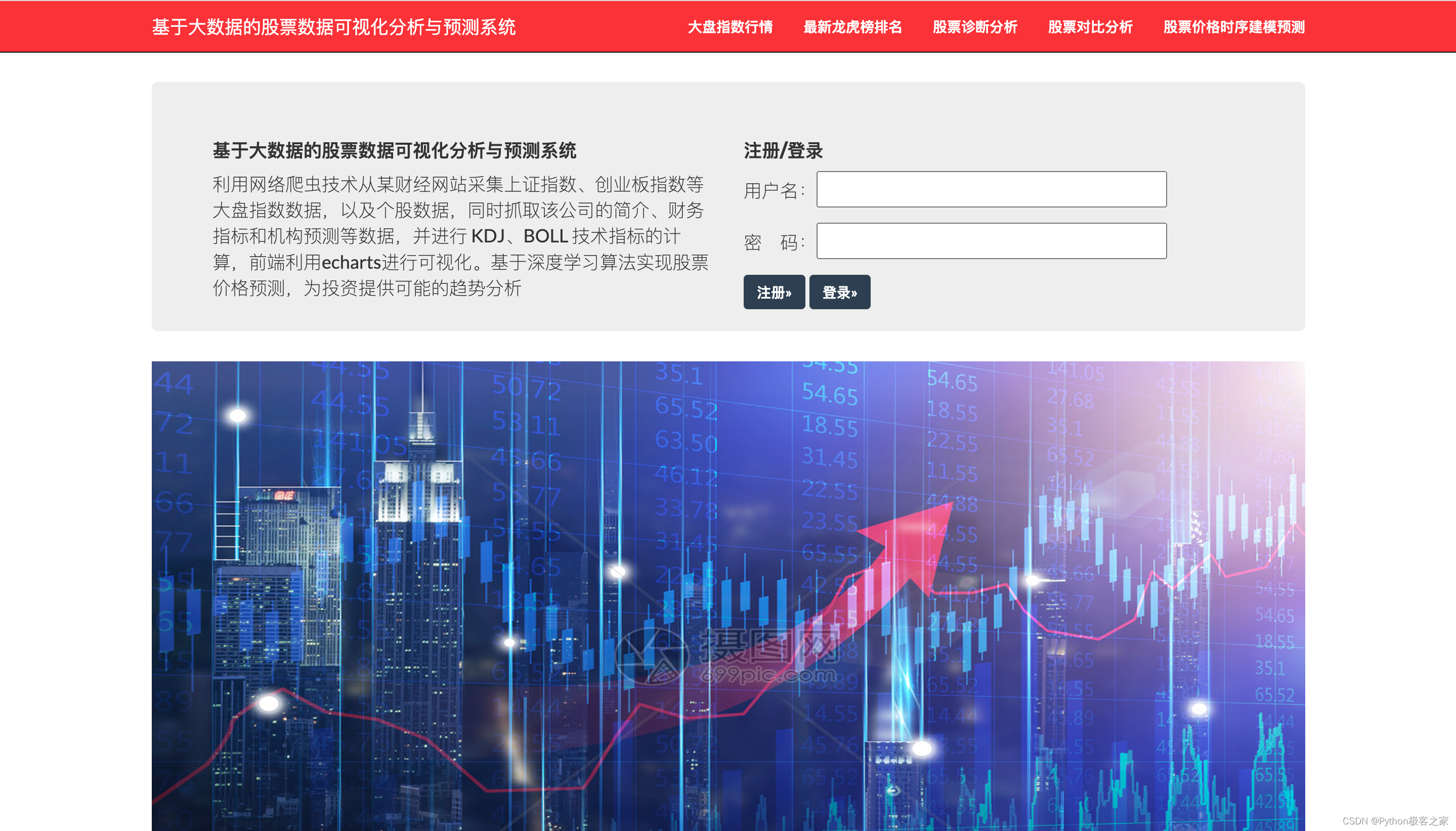 基于大数据的股票数据可视化分析与预测系统