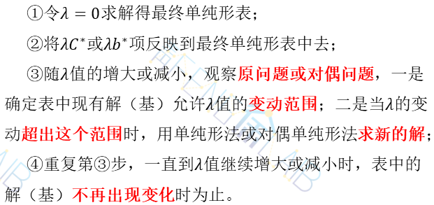 参数线性规划问题求解步骤