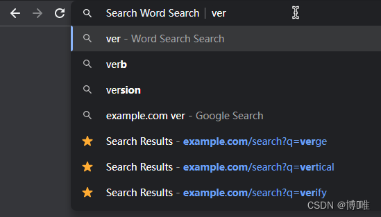 Chrome Site Search