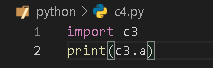 c4模块中需要调用c3中的a