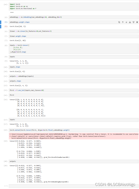 nn.Embedding()的原理