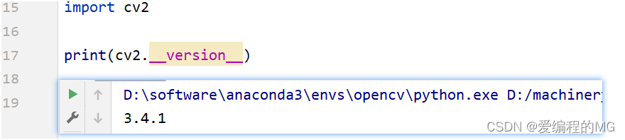 使用Anaconda创建python3.6的环境使用opencv3.4.1.15的包