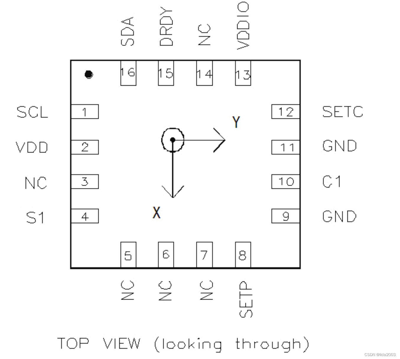 HMC5883L TOP View