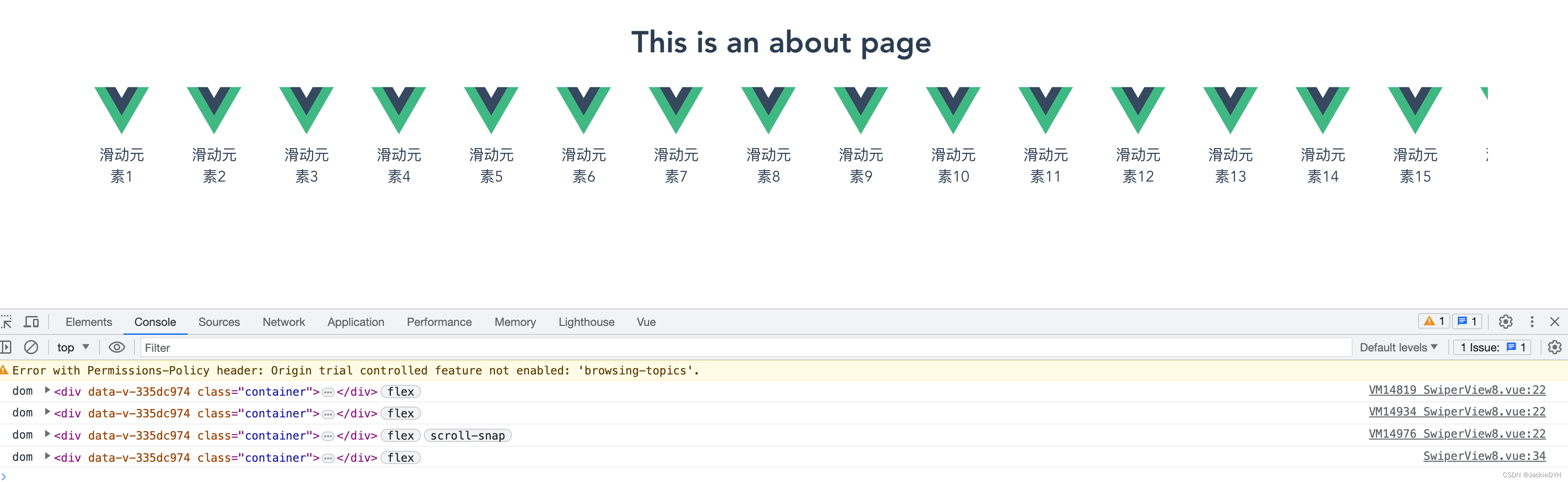 vue中通过JavaScript实现web端鼠标横向滑动触控板滑动效果-demo