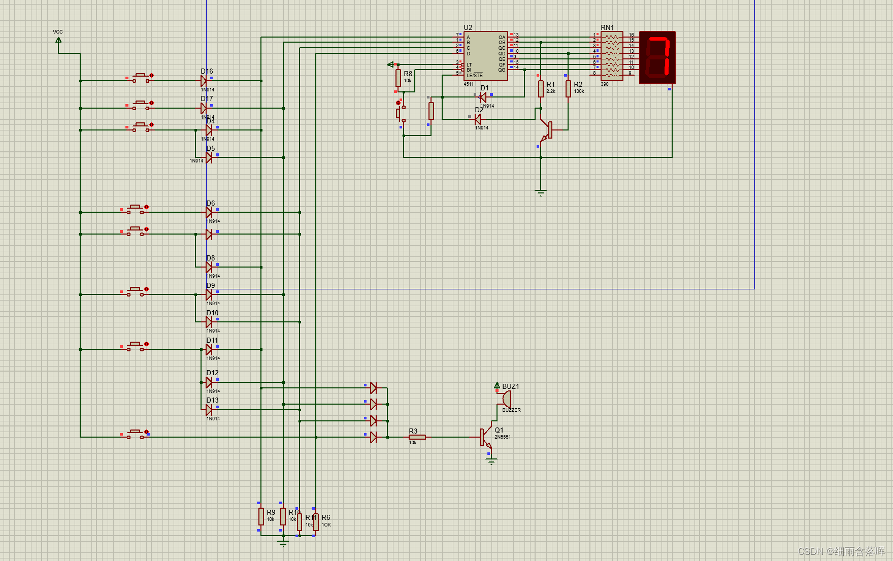 基于CD4511的八路抢答器proteus仿真_proteus里74cd4511怎么拿不出-CSDN博客
