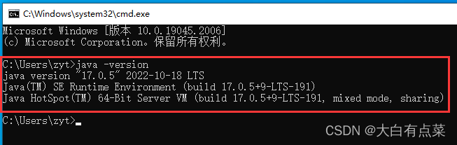 查看JDK17版本