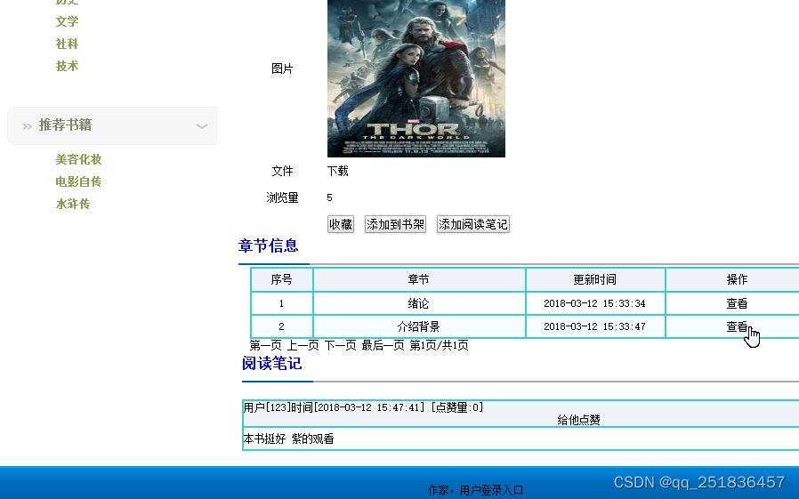 java网上阅读网站系统eclipse定制开发mysql数据库BS模式java编程jdbc