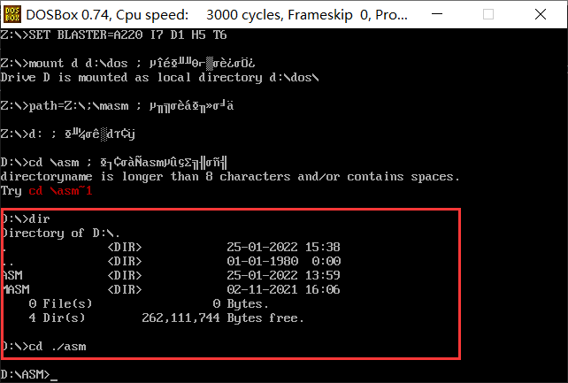 DOSBOX+MASM assembly environment installation and use - Programmer Sought