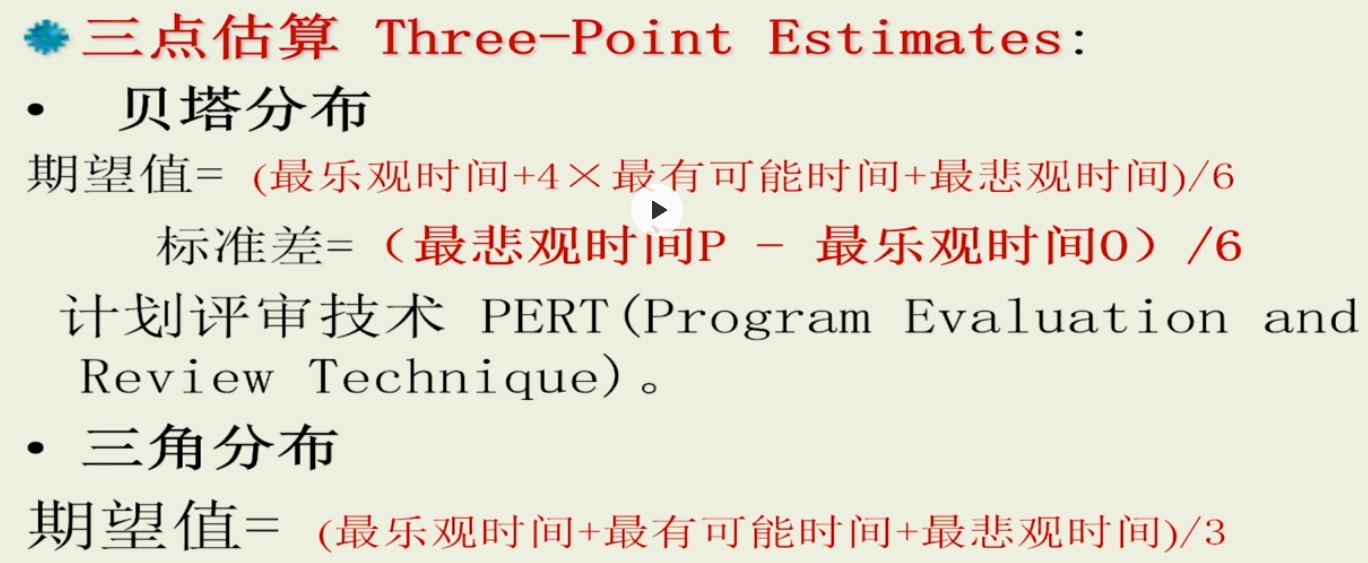 PMP三点估算