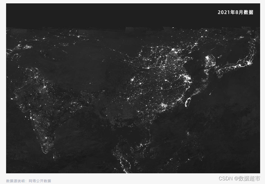 全国2021年夜间灯光数据，有图有数据