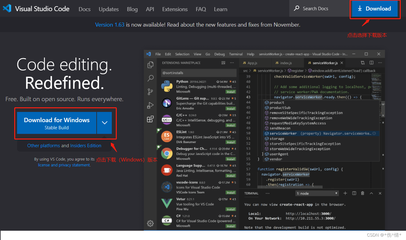 vscode-visual-studio-code-code-editing-redefined-csdn