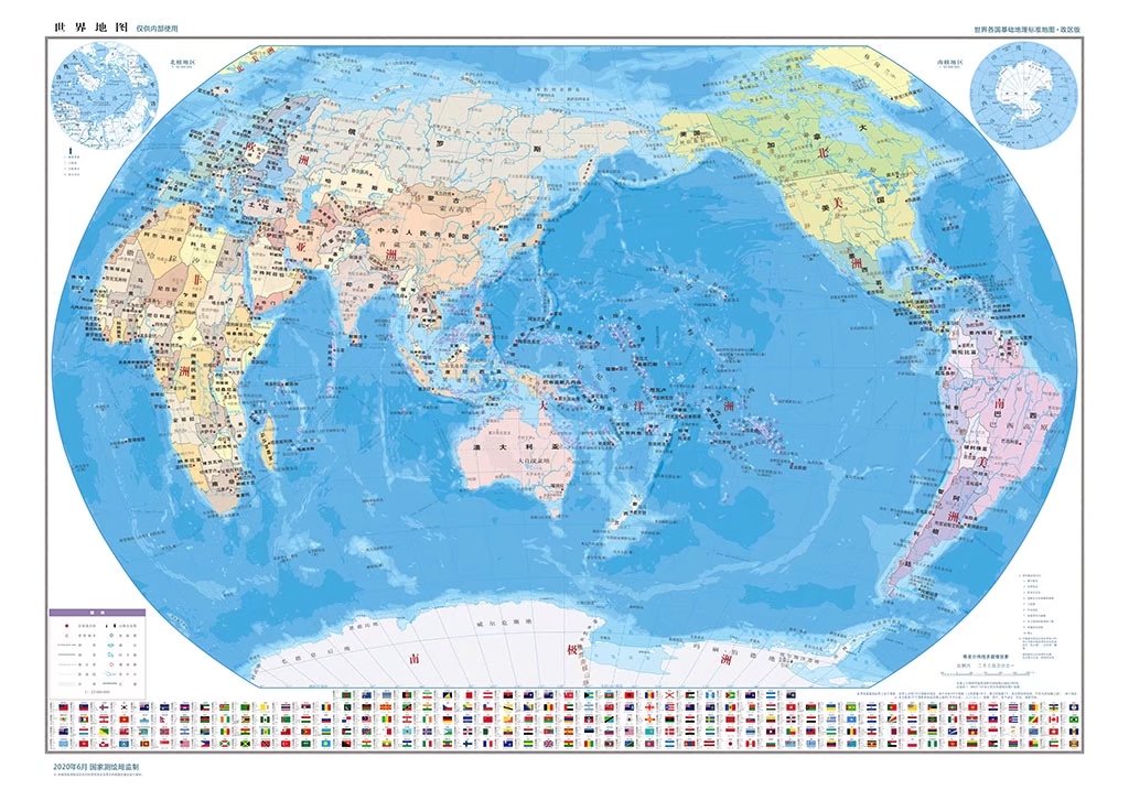 新版 世界地图 中文版地图 国界地图 高清全彩矢量地图 CDR 2021年整理制作