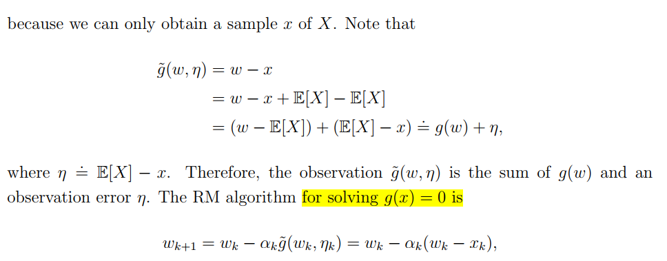 Stochastic Approximation 随机近似方法的详解之（二）Robbins-Monro Algorithm