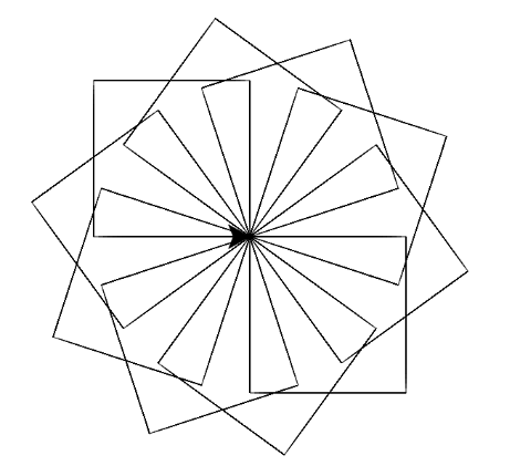 python使用forwardleftright等画多颜色图形
