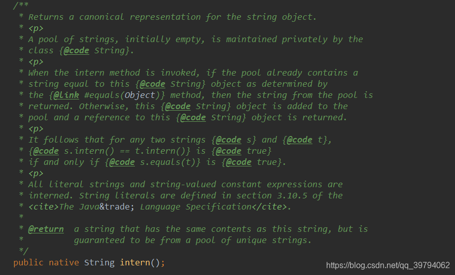 字符串方法intern()详解_intern方法-CSDN博客