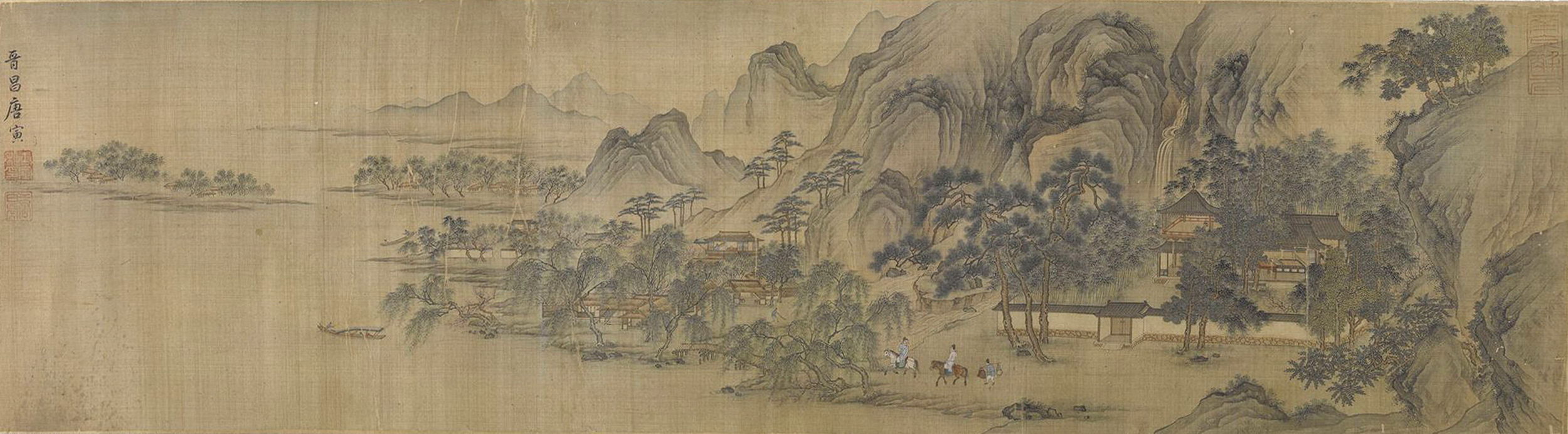 名画173 唐寅《画选二十八幅》