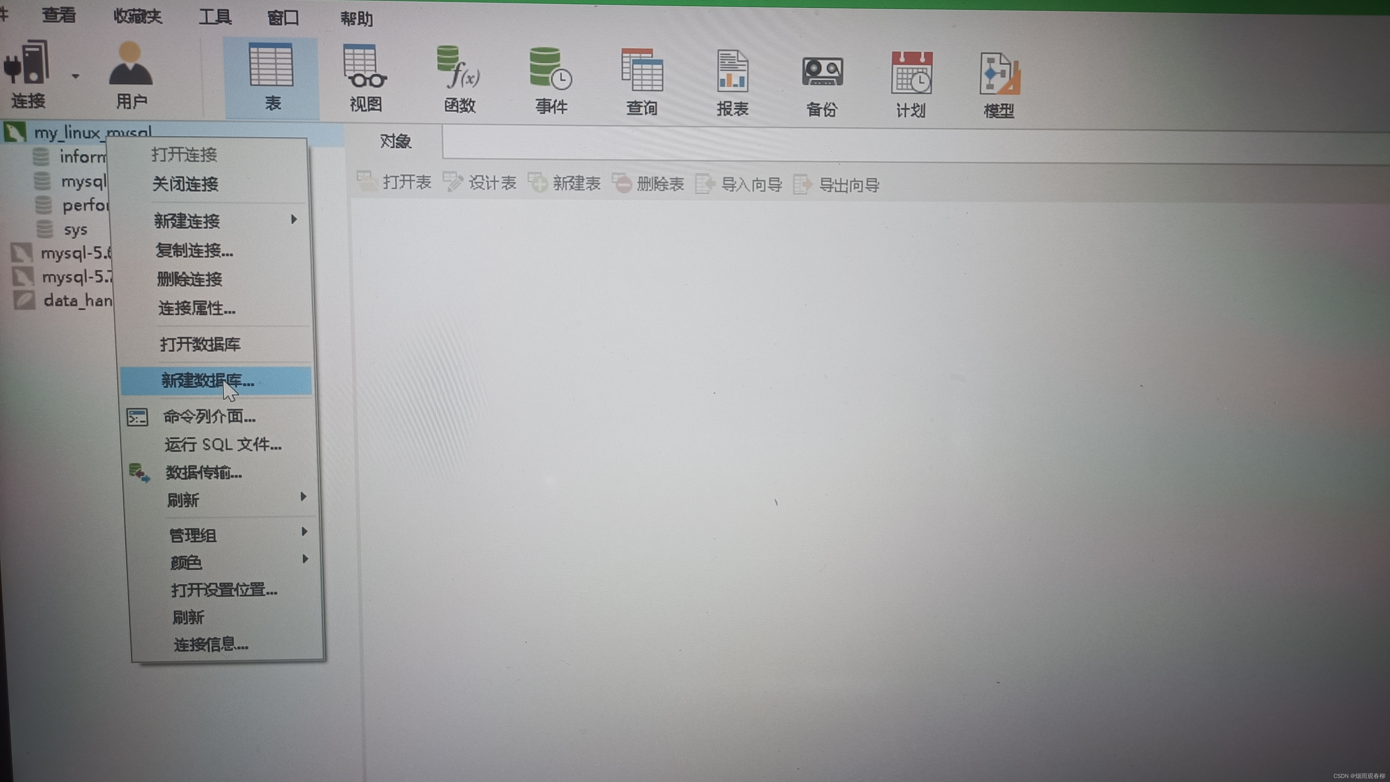 mysql中创建数据库