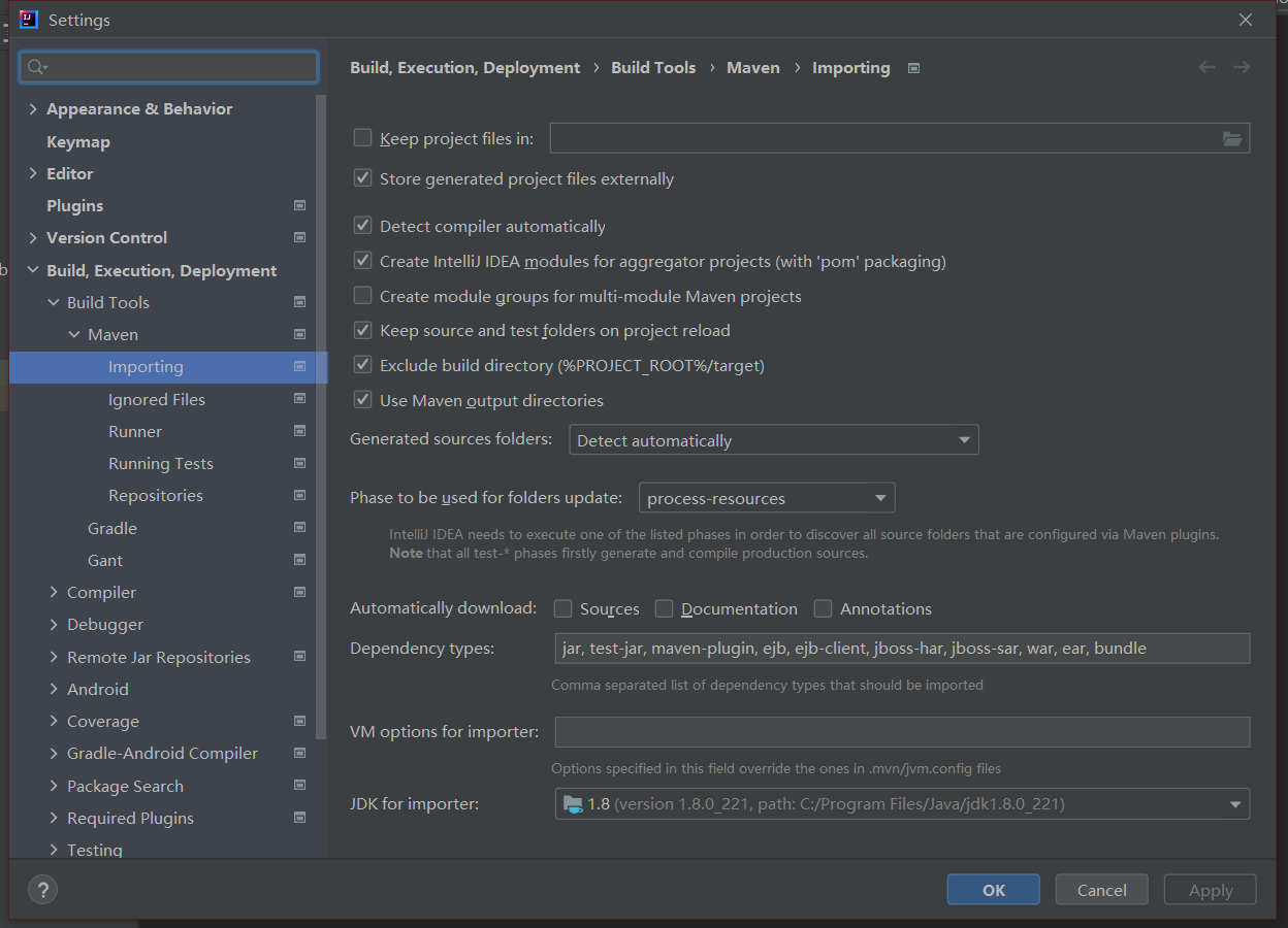 ɺ File->setting  maven