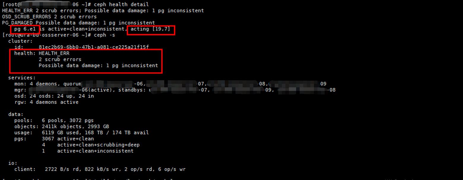 Possible data damage1 pg inconsistent_possible data damage 1 pg