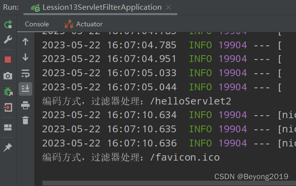 【SpringBoot】七：Web服务---Servlet Filter Listener