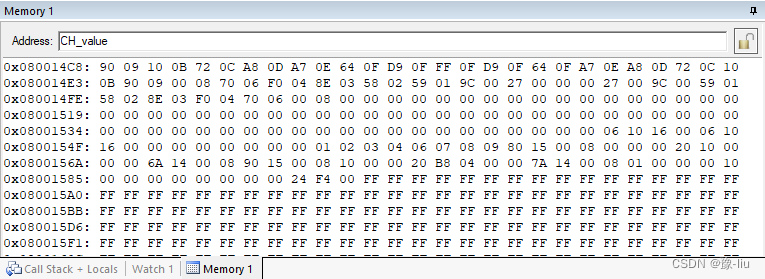 STM32 Debug查看const变量 在flash中存储地址