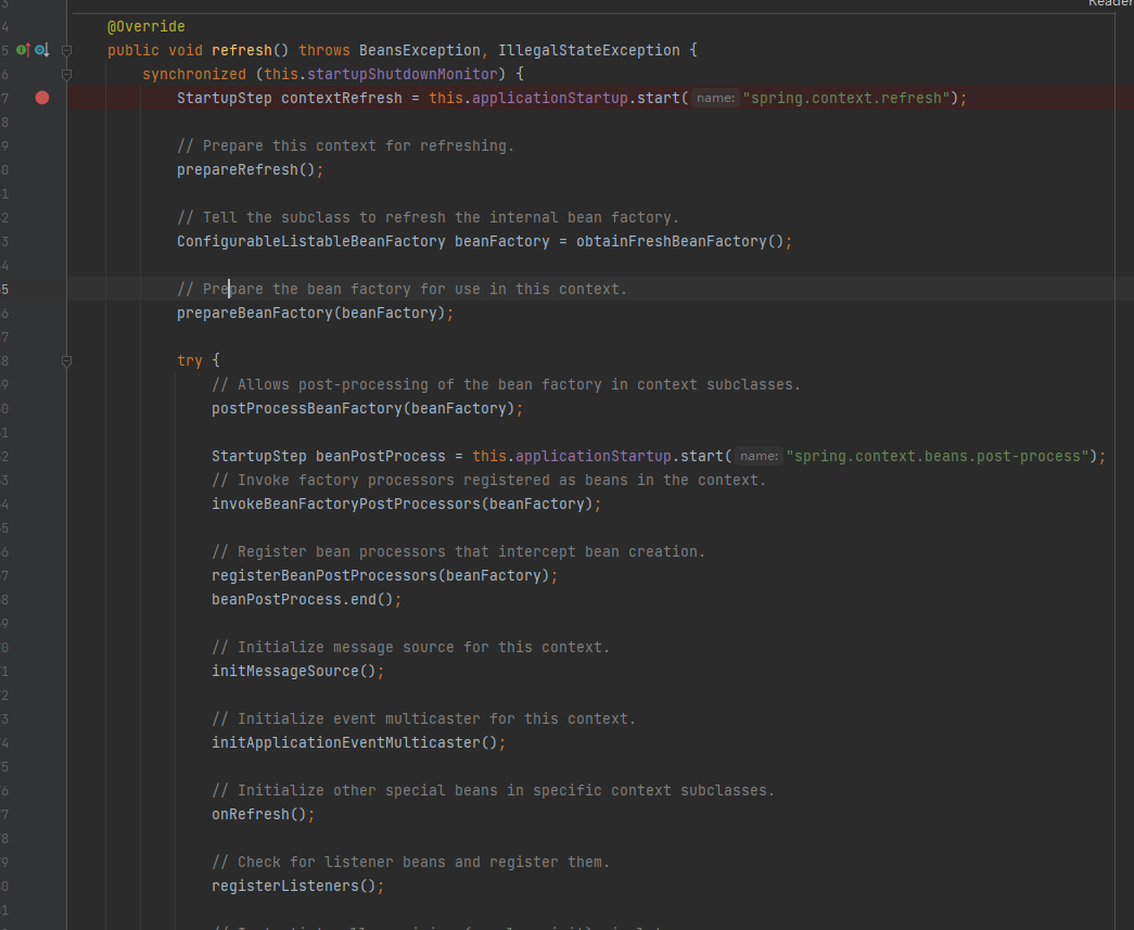 spring-IOC核心方法refresh()