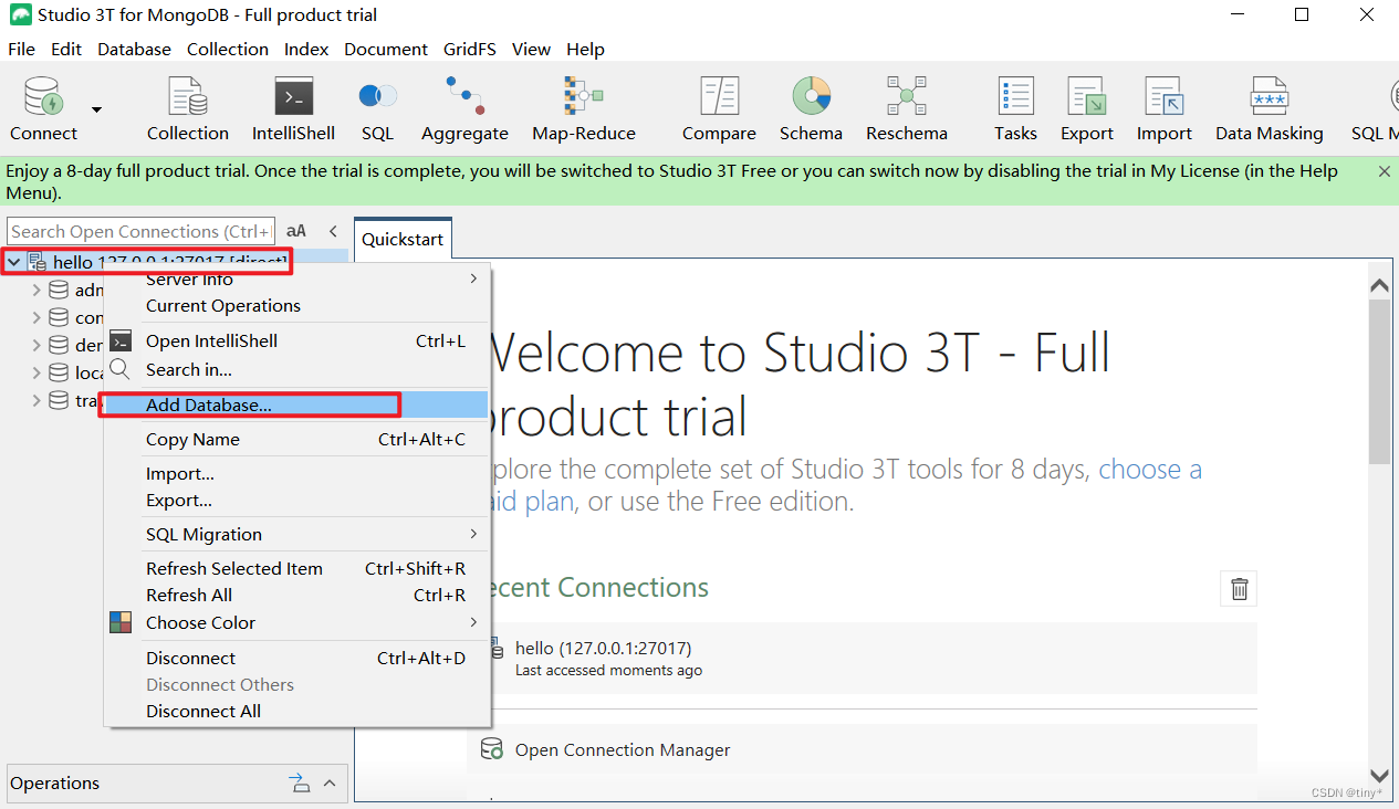 使用Studio 3T for MongoDB导入数据库(本地json文件)_studio 3t打开bson文件-CSDN博客