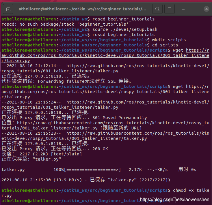 ROS Noetic入门笔记(七)使用Python编写简单的Publisher与Suscriber_ros noetic python代码写成 ...