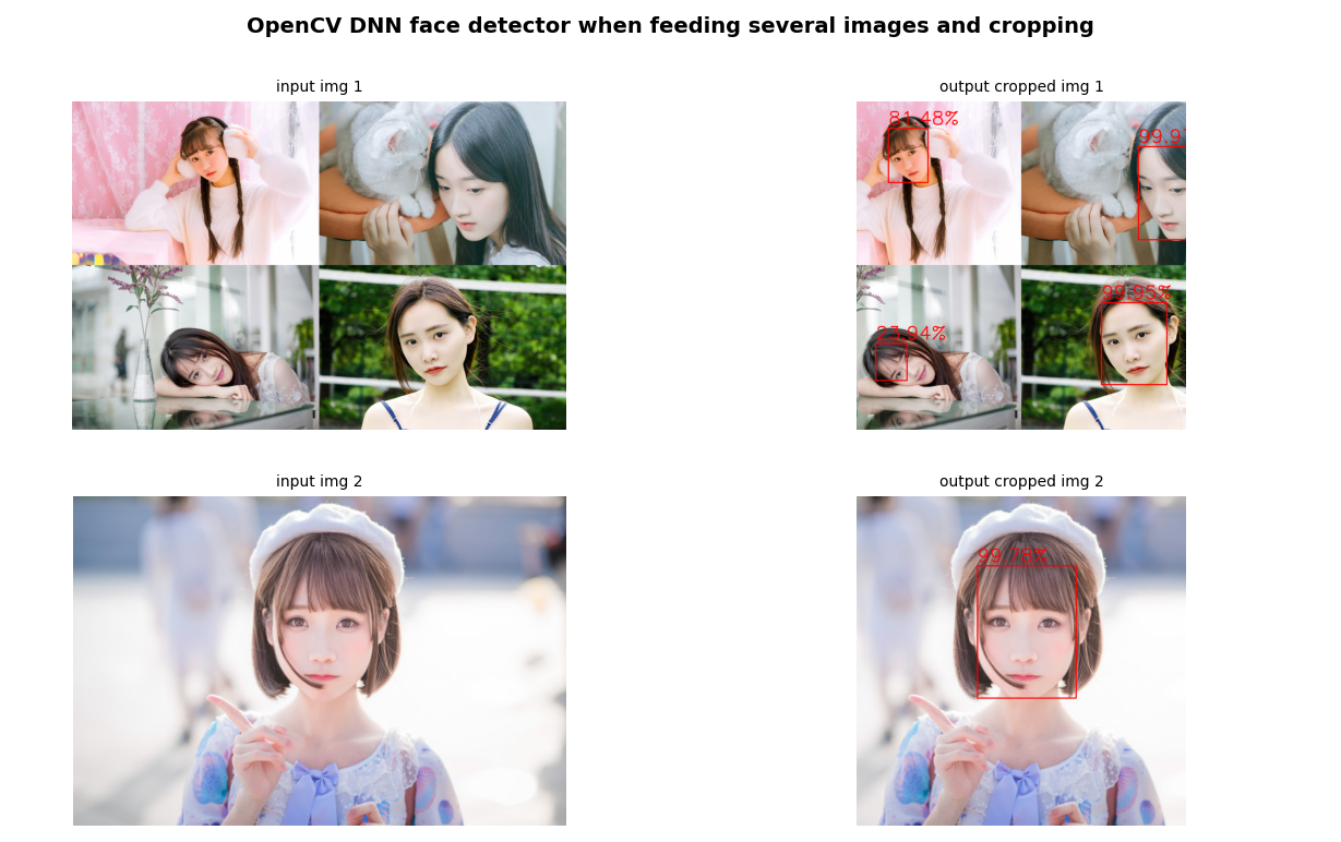 OpenCV DNN 人脸检测器