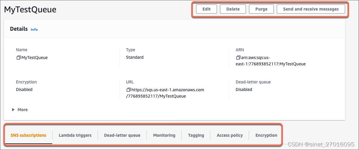 aws SQS 配置队列