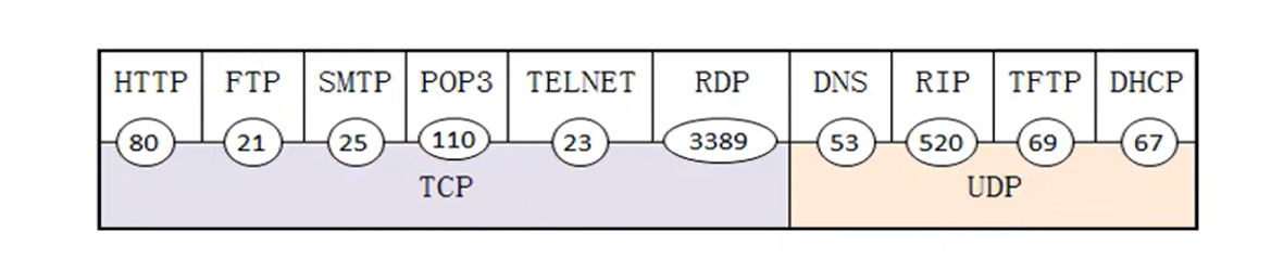 传输层协议和应用层协议及它们之间的关系（端口）