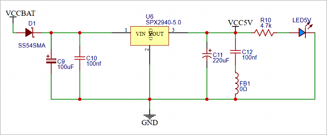 ▲ 图3.2.1 SPX2940-5.0 电路
