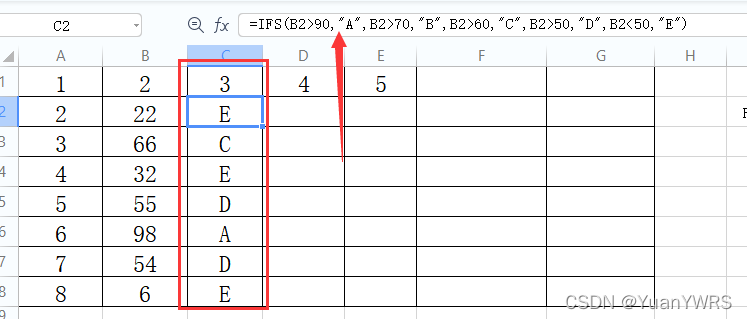 EXCEL IFS函数简单使用_ifs函数怎么用-CSDN博客