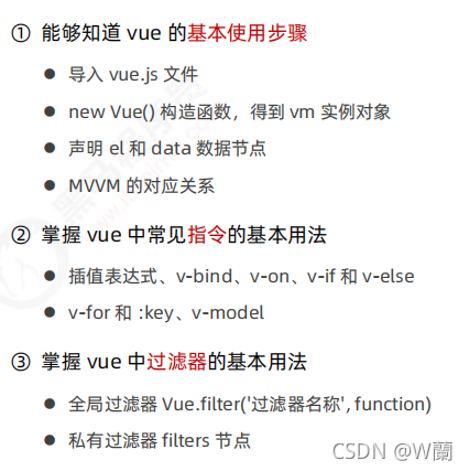 vue 简介 ◆ vue 的基本使用 ◆ vue 的调试工具 ◆ vue 的指令与过滤器 ◆ 品牌列表案例