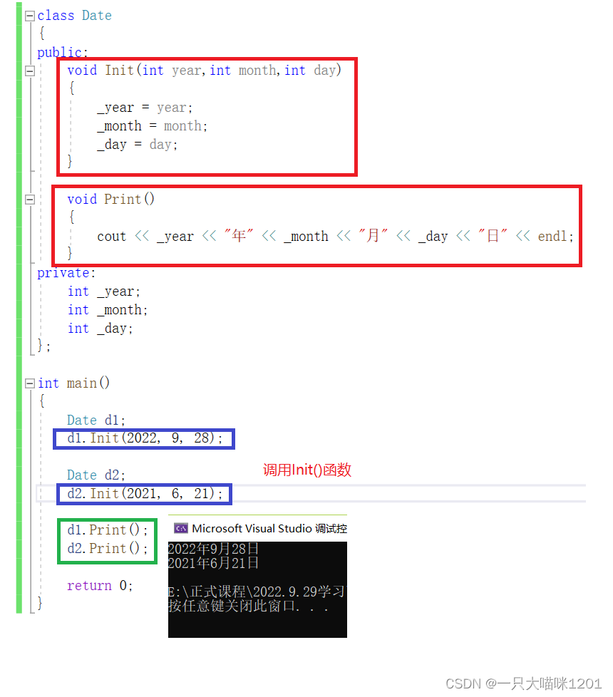 【C++学习】类与对象（上）_c语言的类-CSDN博客
