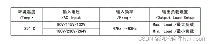 上升时间测试条件