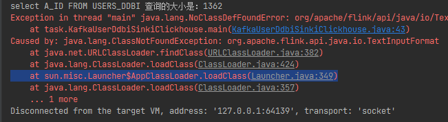 Flink Exception In Thread Main Java Lang Noclassdeffounderror Xxx Io Textinputformat