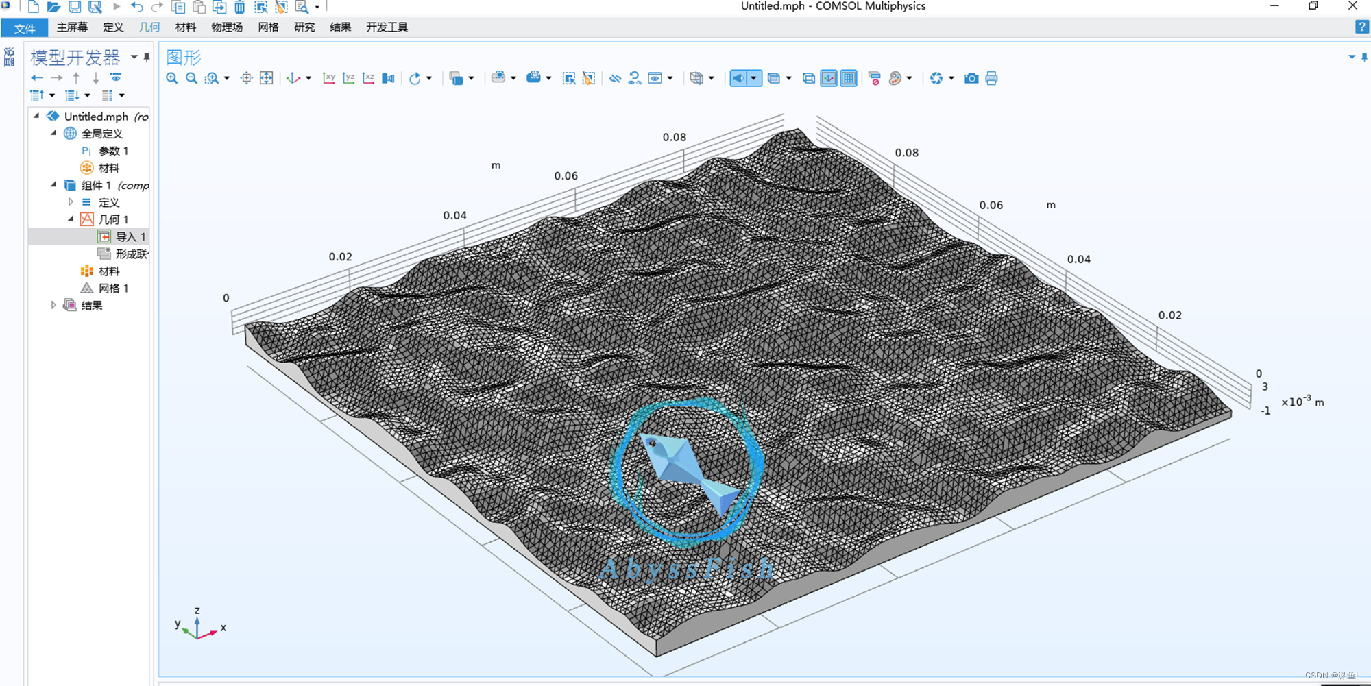 COMSOL随机表面粗糙度高斯分布