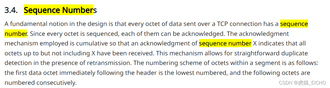 TCP Sequence Numbers TCP序列号