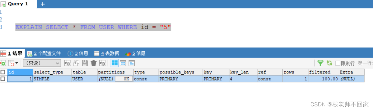 Explain 性能分析