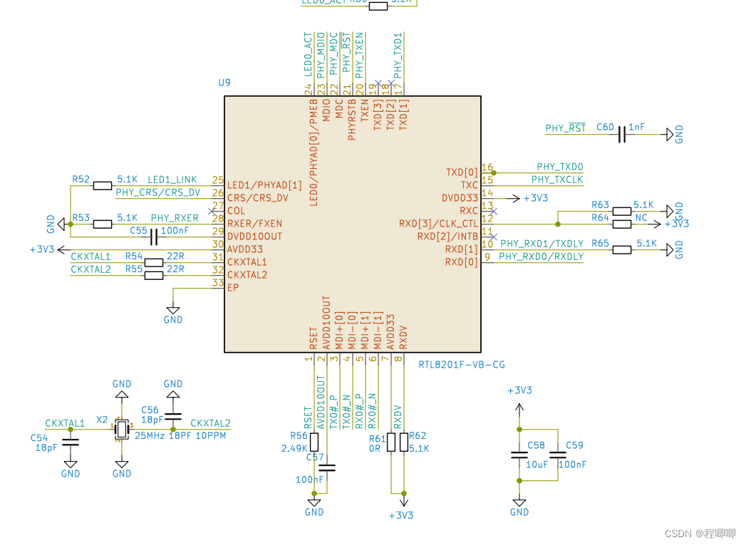 UDP以太网（1）RTL8201F-phy芯片MDIO接口FPGA配置RMII模式_rtl8201f 参考电路-CSDN博客