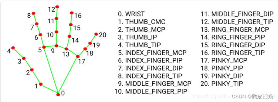 基于mediapipe的手势数字识别