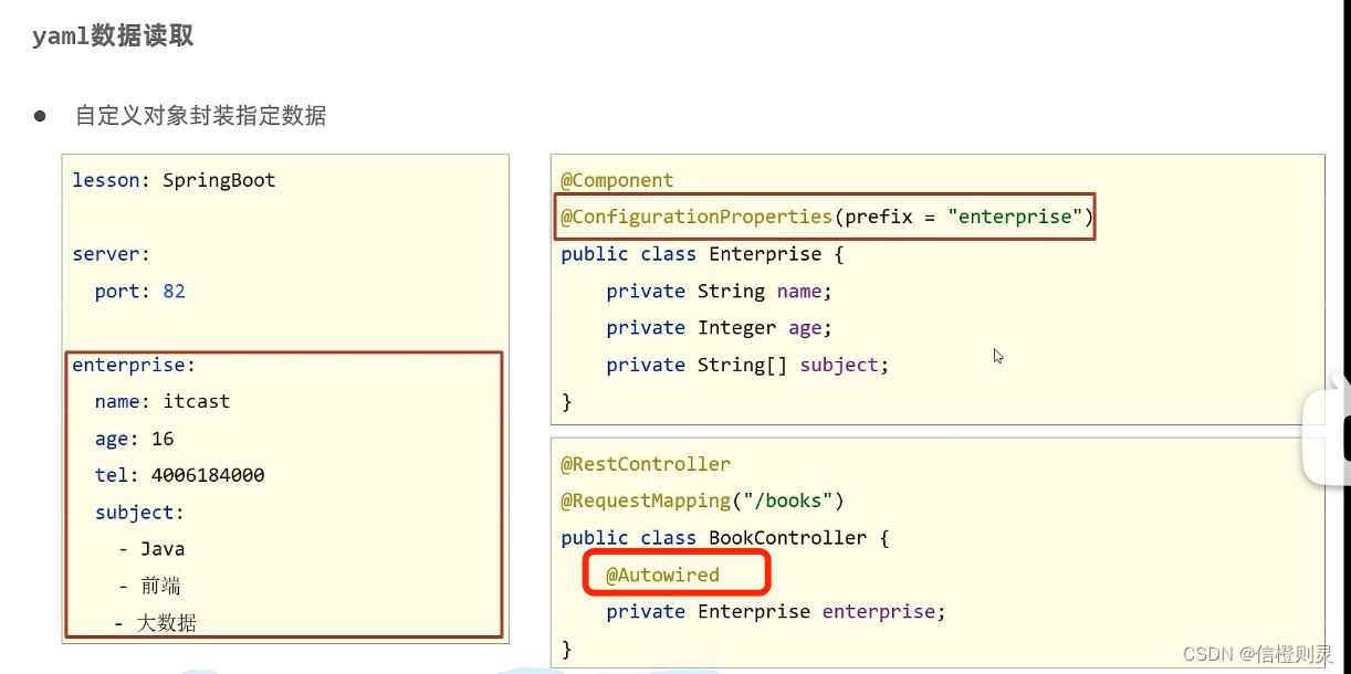 Spingboot yaml 配置文件及数据读取