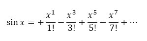 sin(x)泰勒展开式