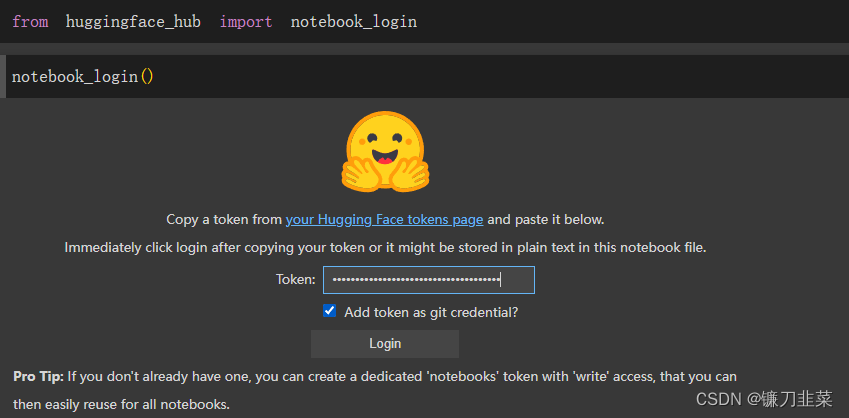 令牌登录Huggingface